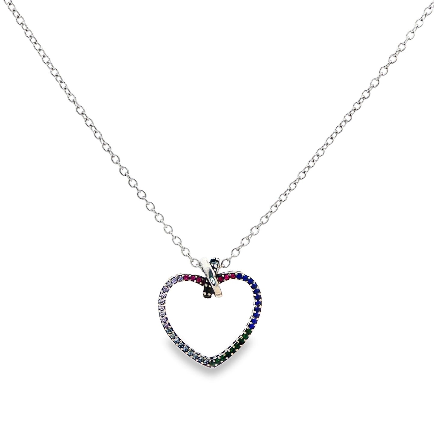 Rainbow Heart Elegance Pendant