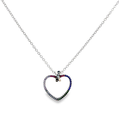 Rainbow Heart Elegance Pendant