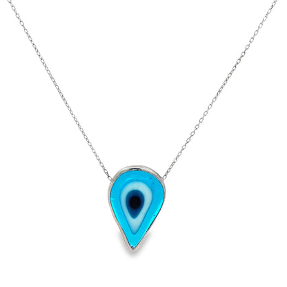 Azure Evil Eye Drop Pendant