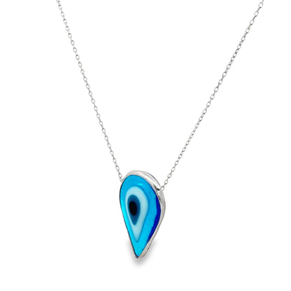 Azure Evil Eye Drop Pendant