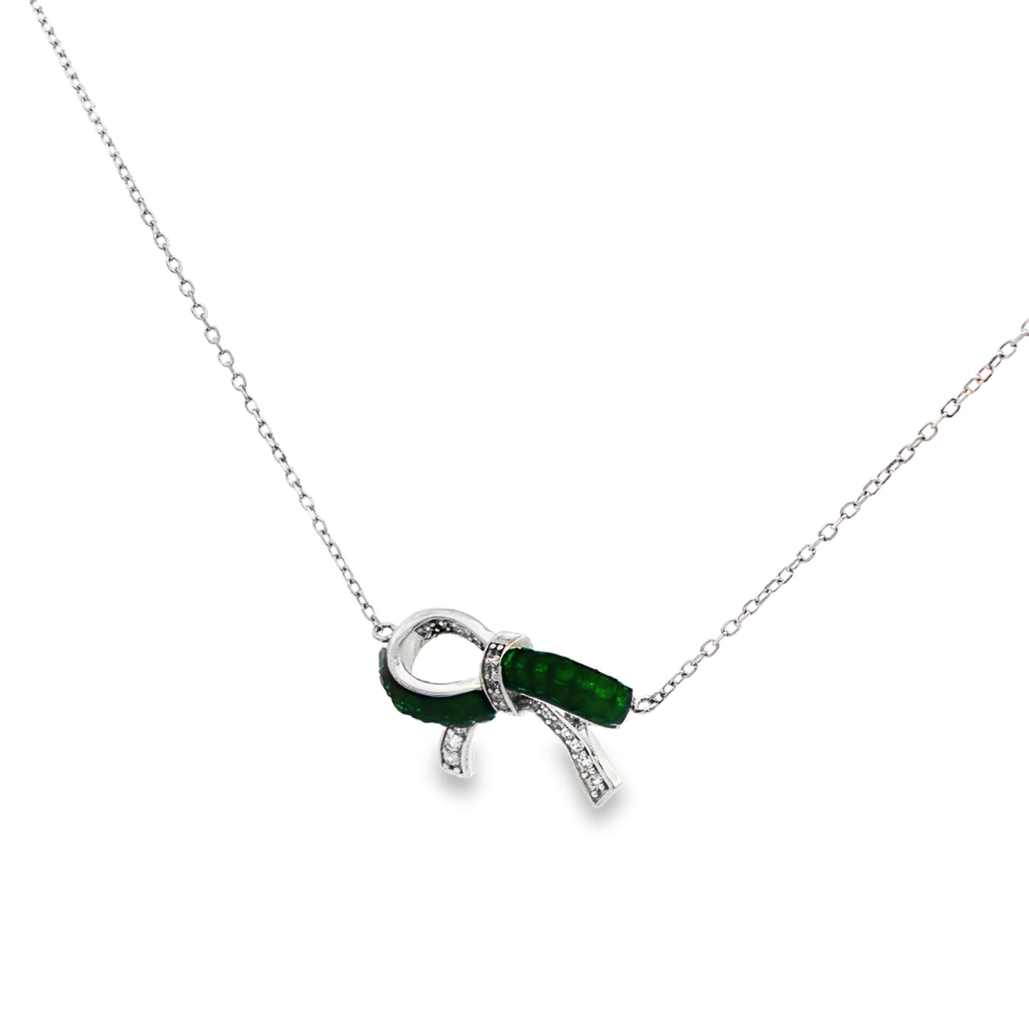 Emerald Ribbon Grace Pendant