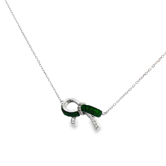 Emerald Ribbon Grace Pendant