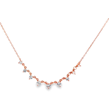 Rose Gold Diamond Dangle Necklace