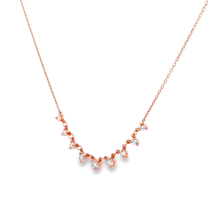 Rose Gold Diamond Dangle Necklace