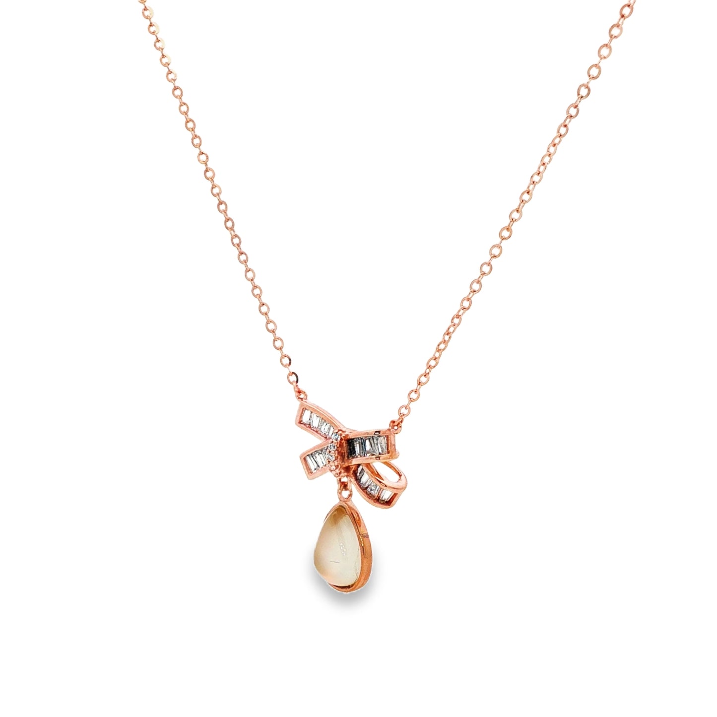 Celeste Bow Drop Necklace