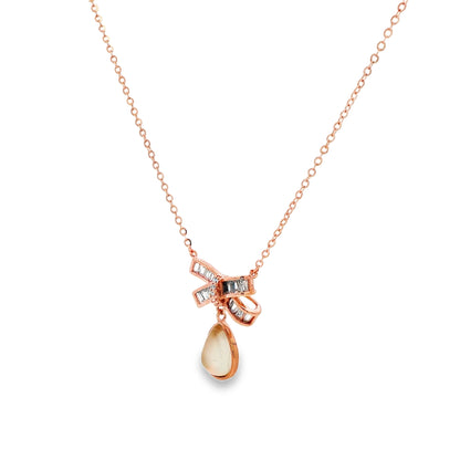 Celeste Bow Drop Necklace