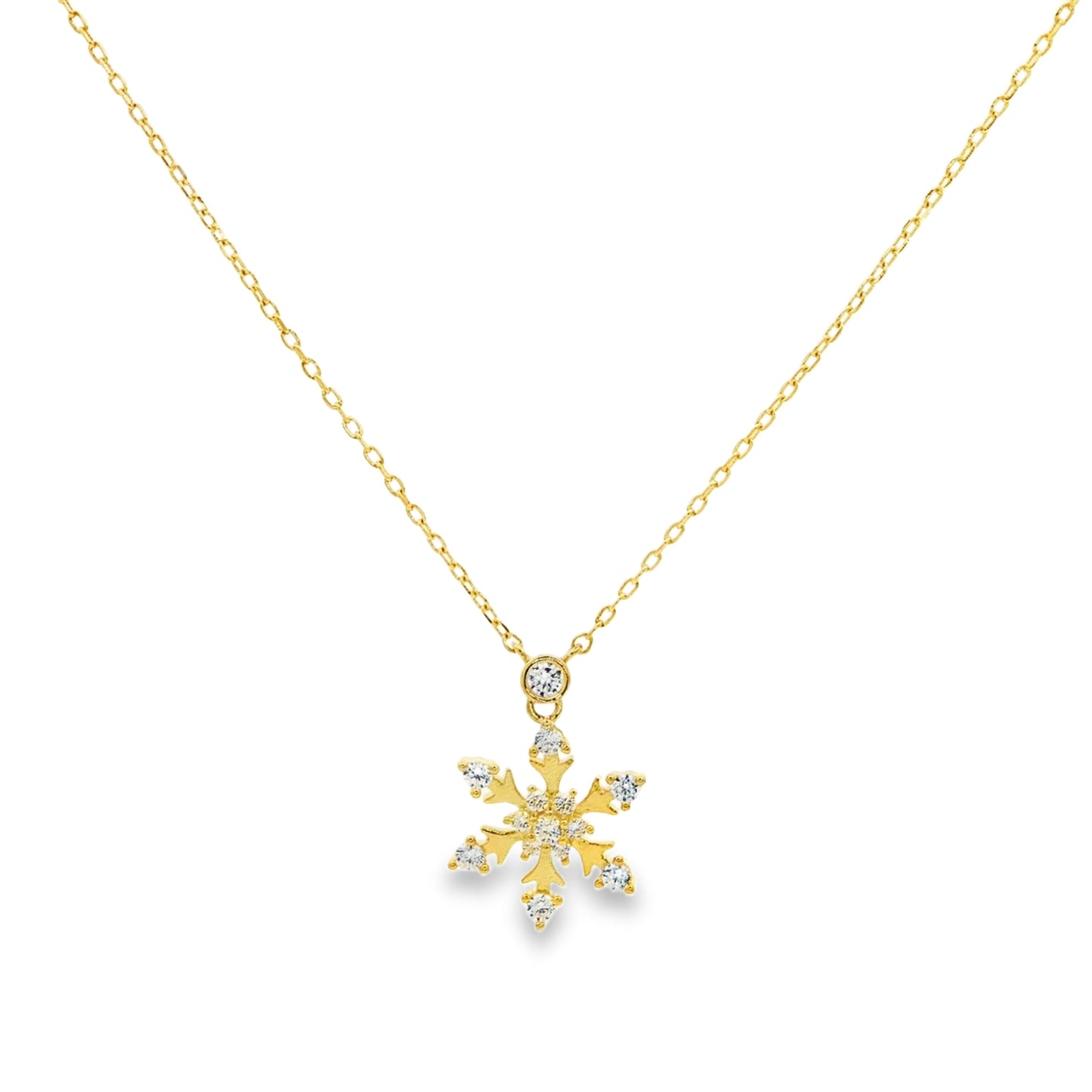 “Snowflake Spark Diamond Pendant