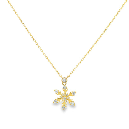 “Snowflake Spark Diamond Pendant