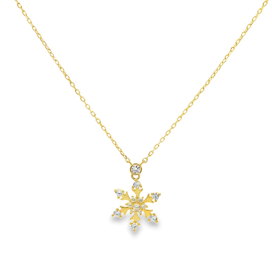 “Snowflake Spark Diamond Pendant