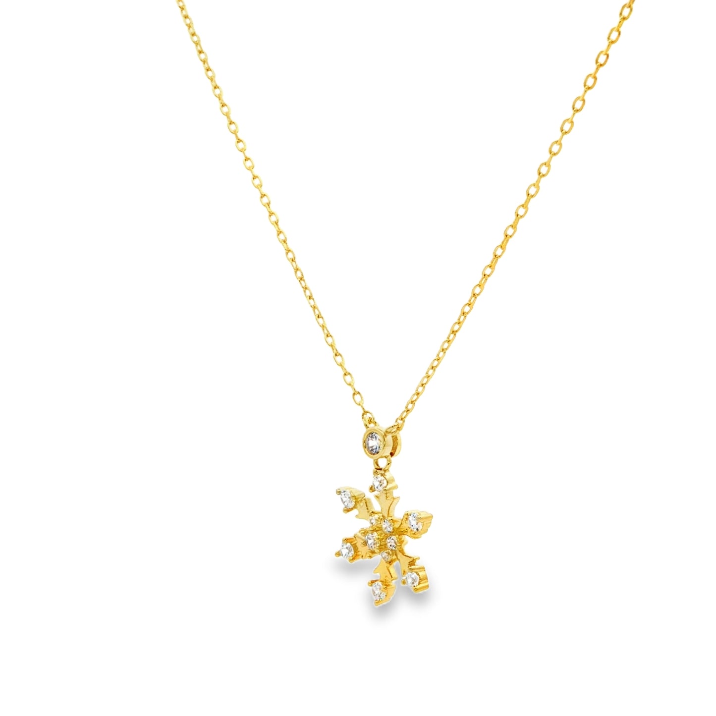 “Snowflake Spark Diamond Pendant