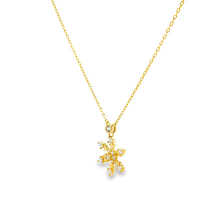 “Snowflake Spark Diamond Pendant