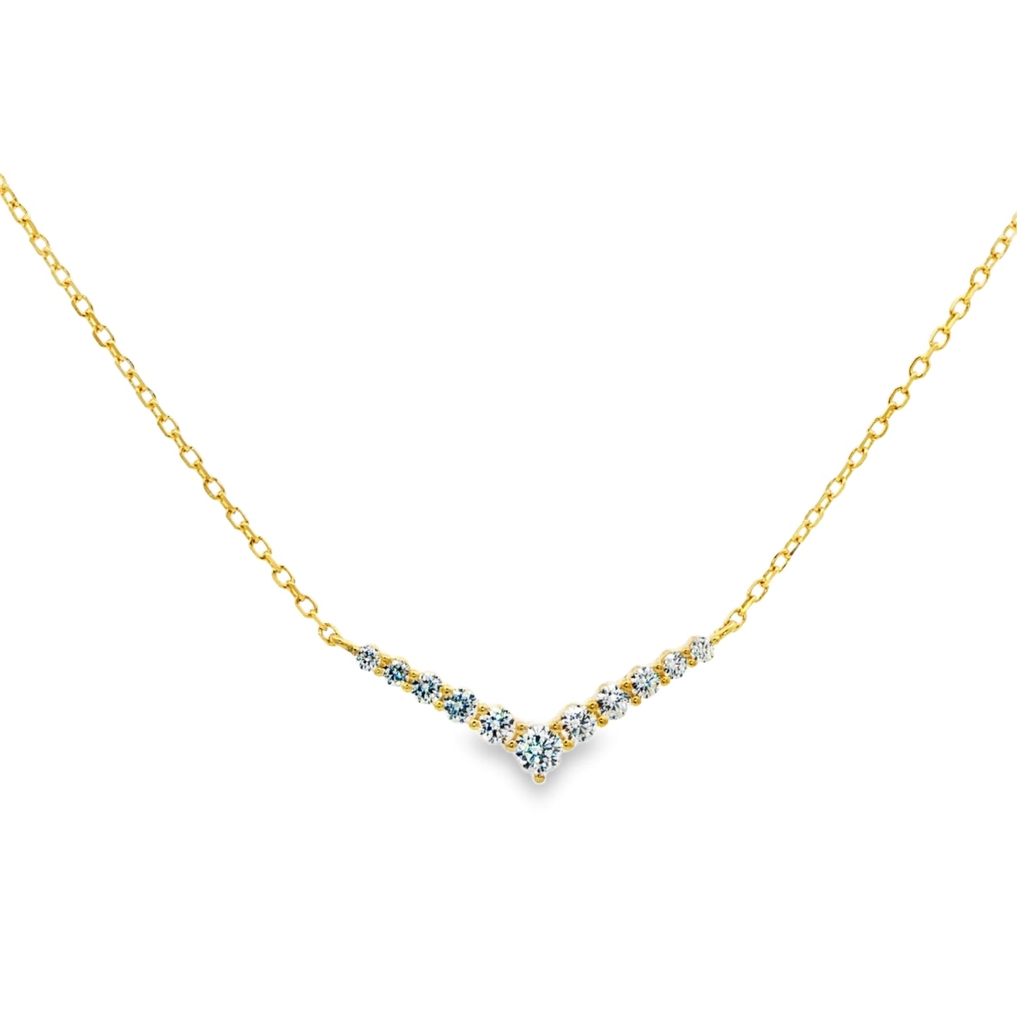 “V-Luxe Diamond Curve Necklace”