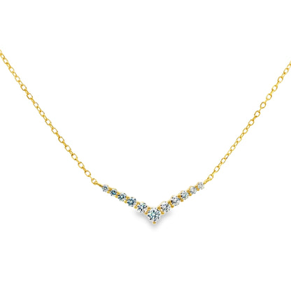 “V-Luxe Diamond Curve Necklace”