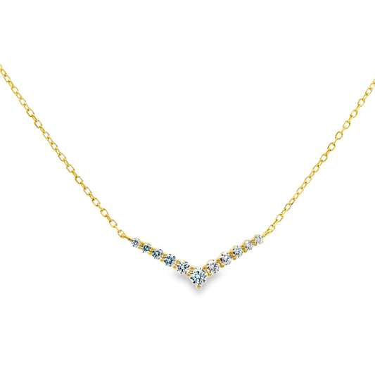 “V-Luxe Diamond Curve Necklace”
