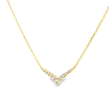 “V-Luxe Diamond Curve Necklace”