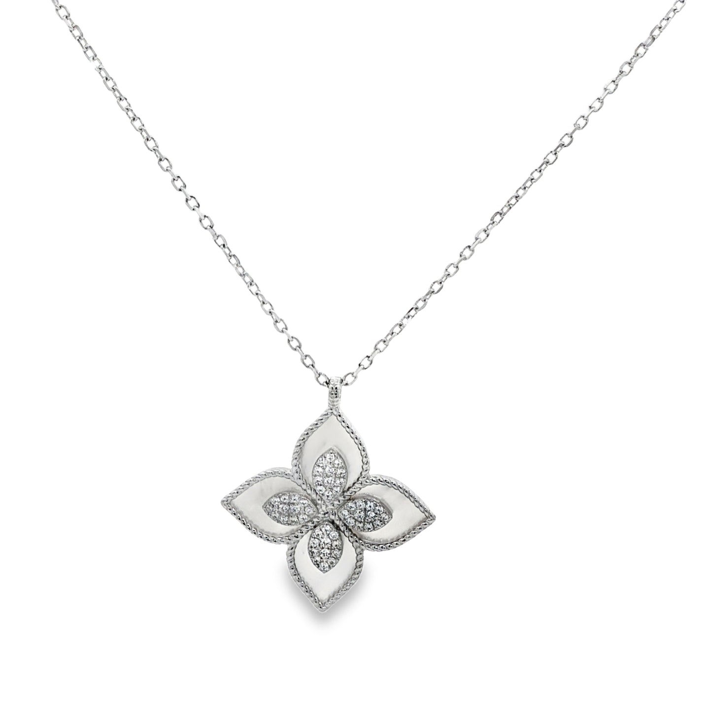 Blossom Radiance Diamond Pendant Necklace