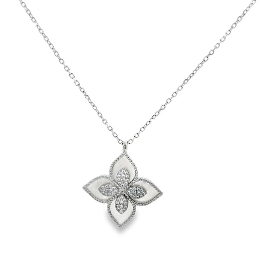 Blossom Radiance Diamond Pendant Necklace