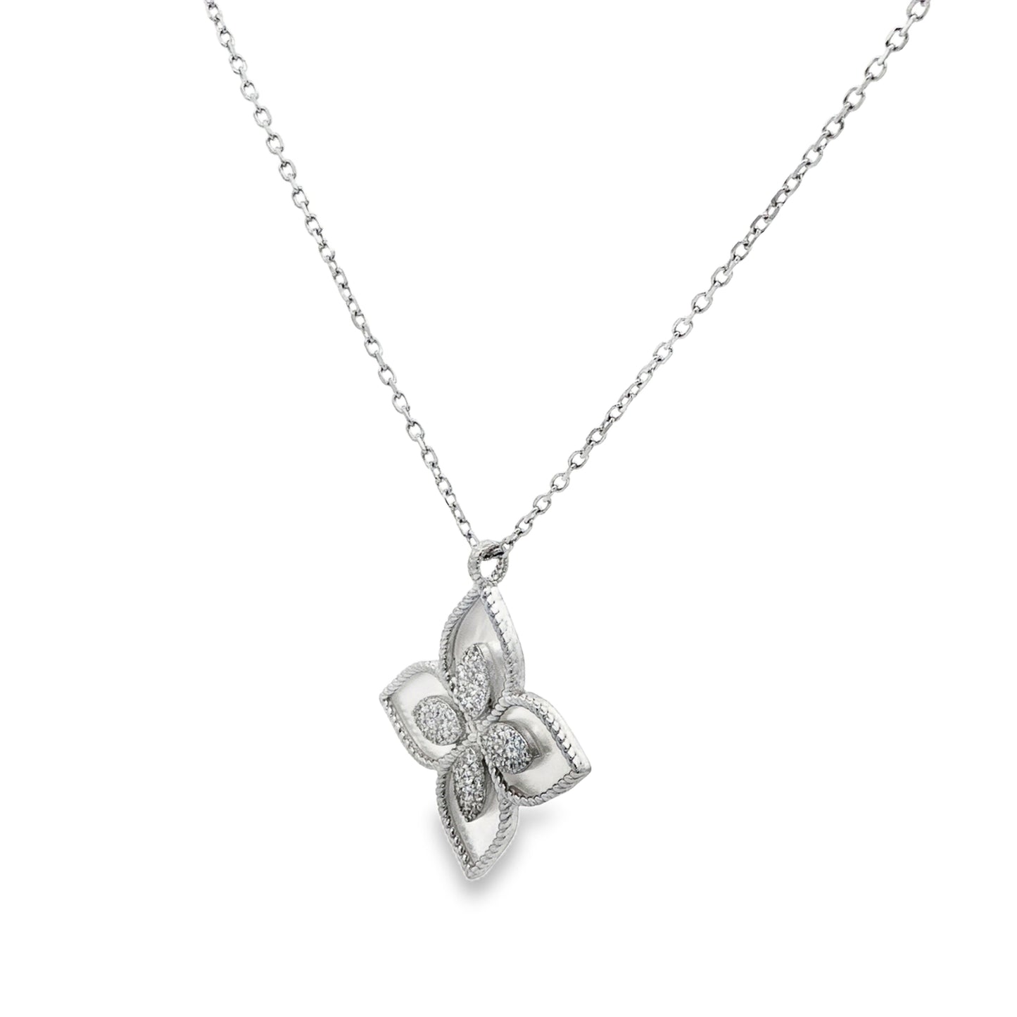 Blossom Radiance Diamond Pendant Necklace