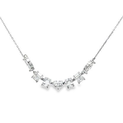 Radiant Symphony Diamond Bar Necklace