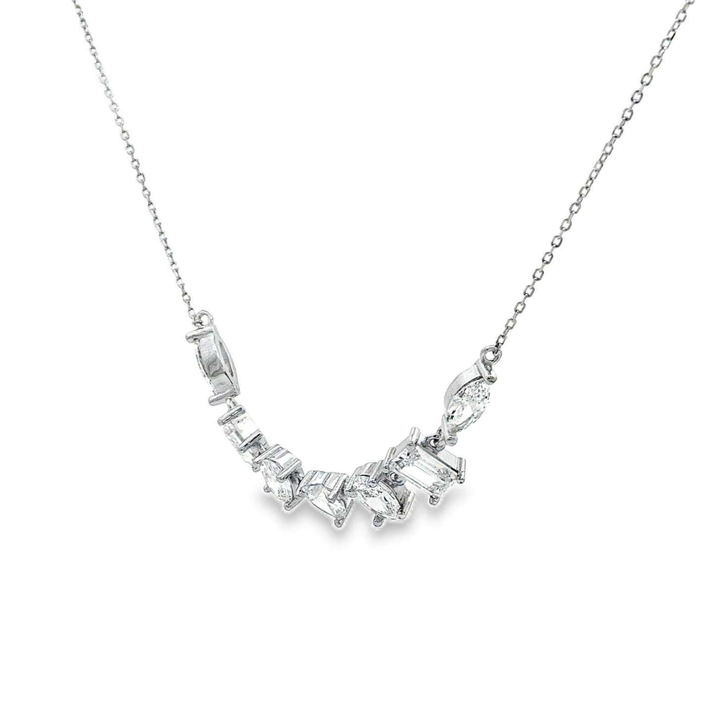 Radiant Symphony Diamond Bar Necklace