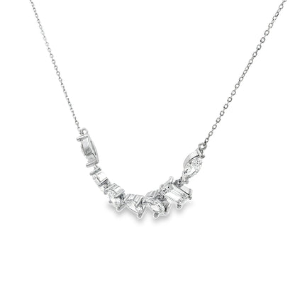 Radiant Symphony Diamond Bar Necklace