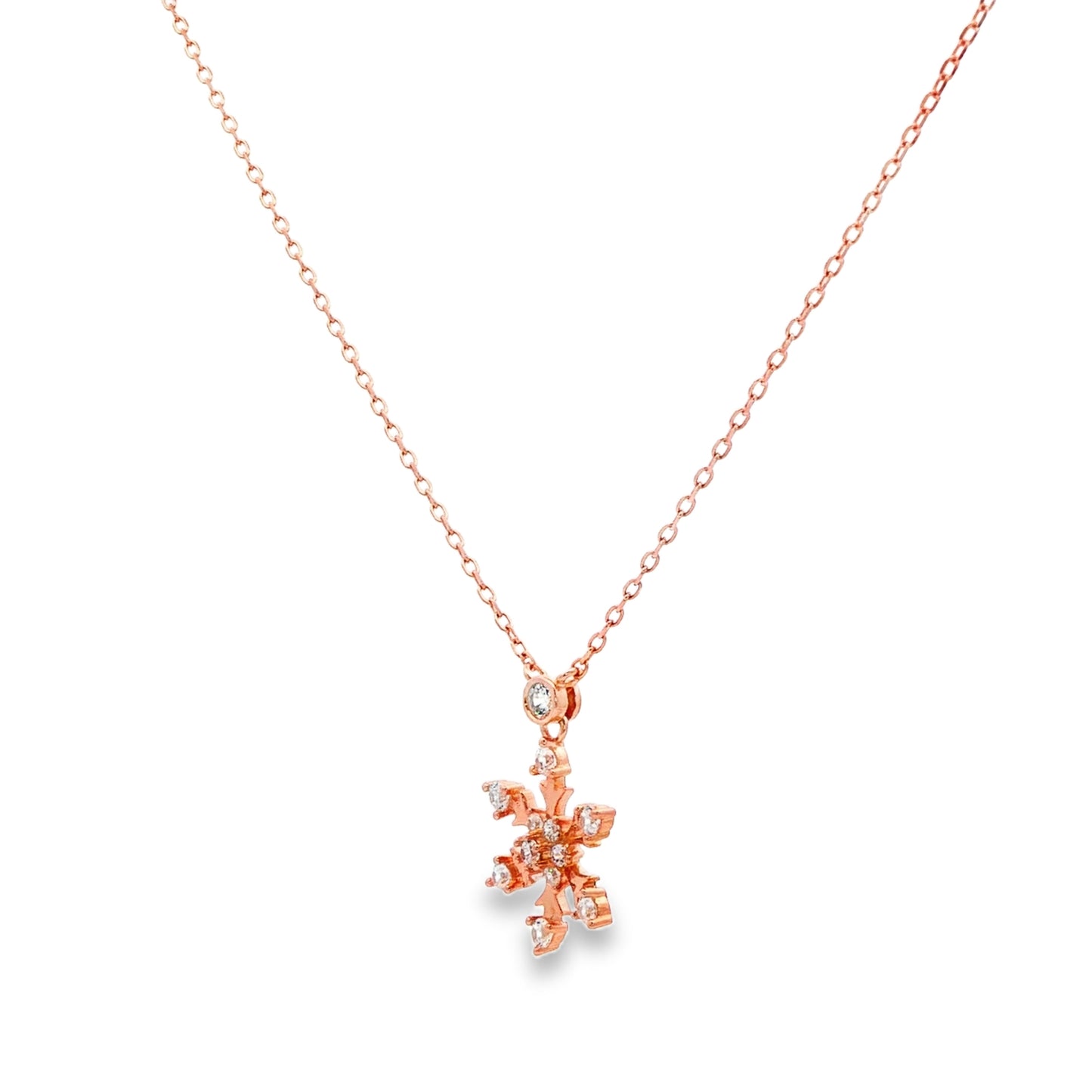 Snowflake Sparkle Drop Pendant