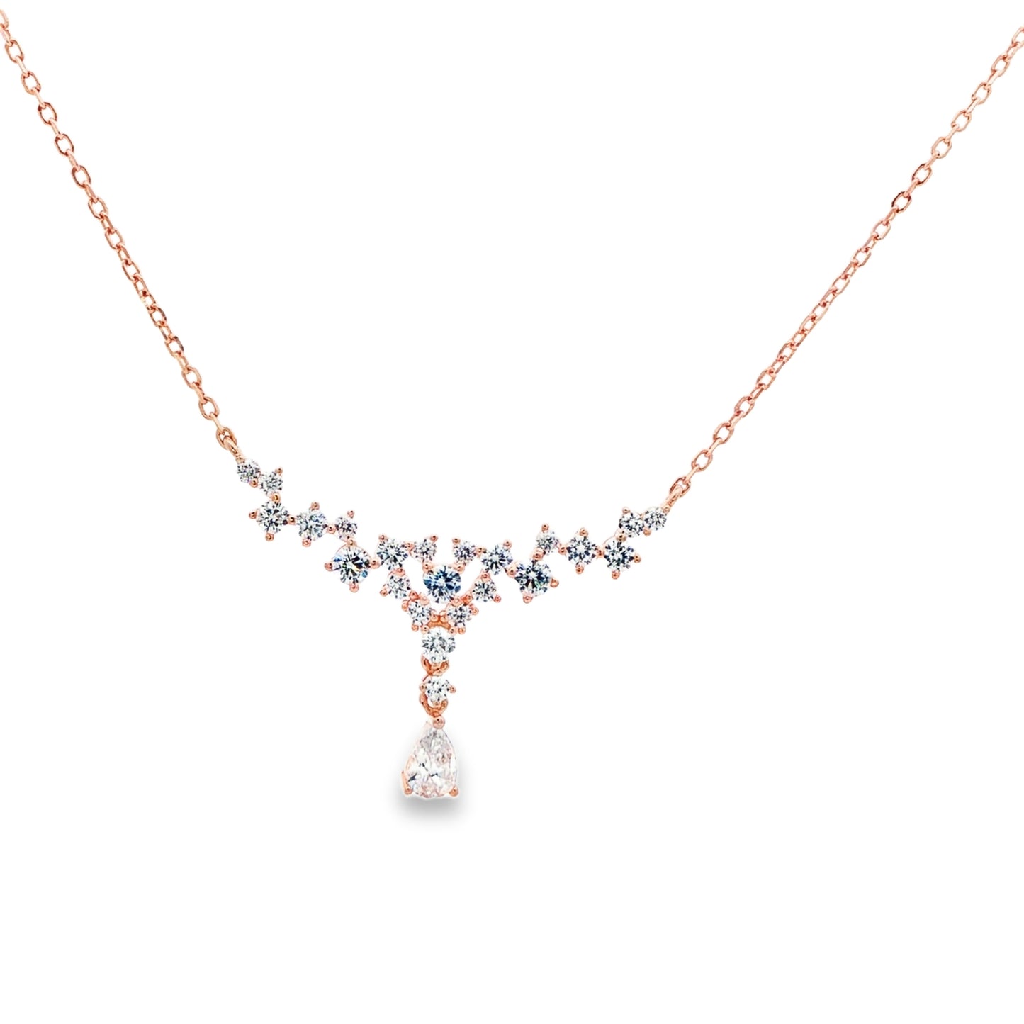 Rosé Cascade Diamond Necklace