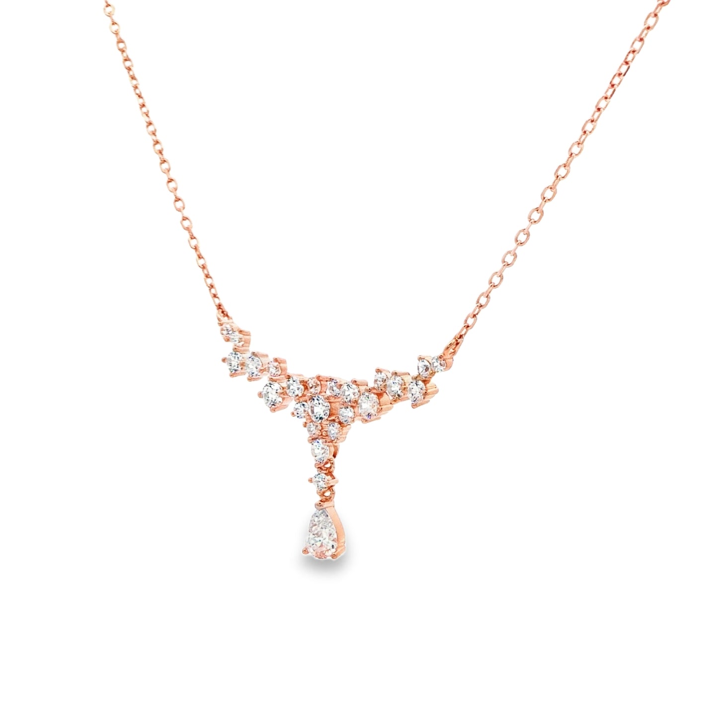 Rosé Cascade Diamond Necklace
