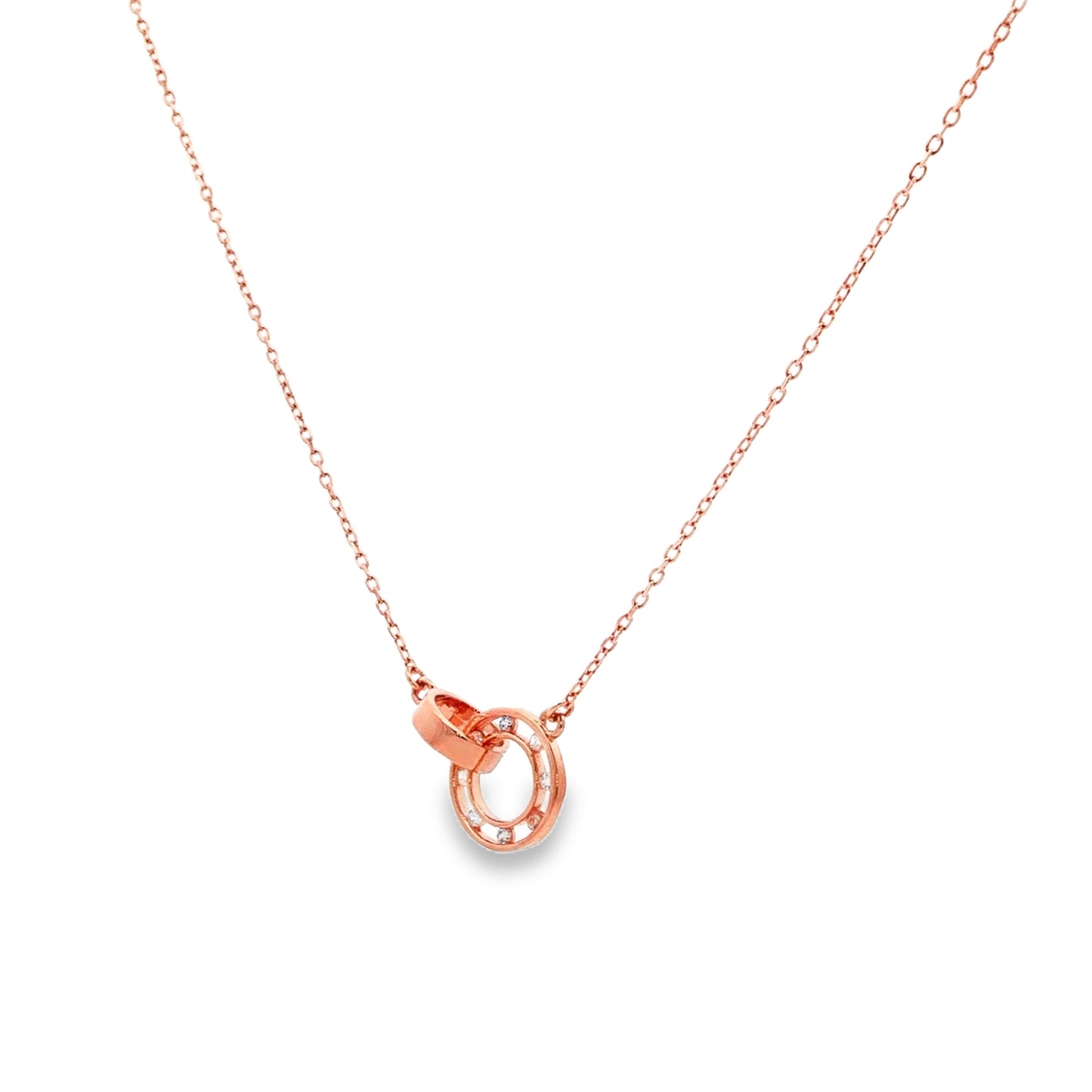 Rosé Orbit Diamond Pendant