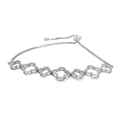 Floral Clover Crystal Bracelet