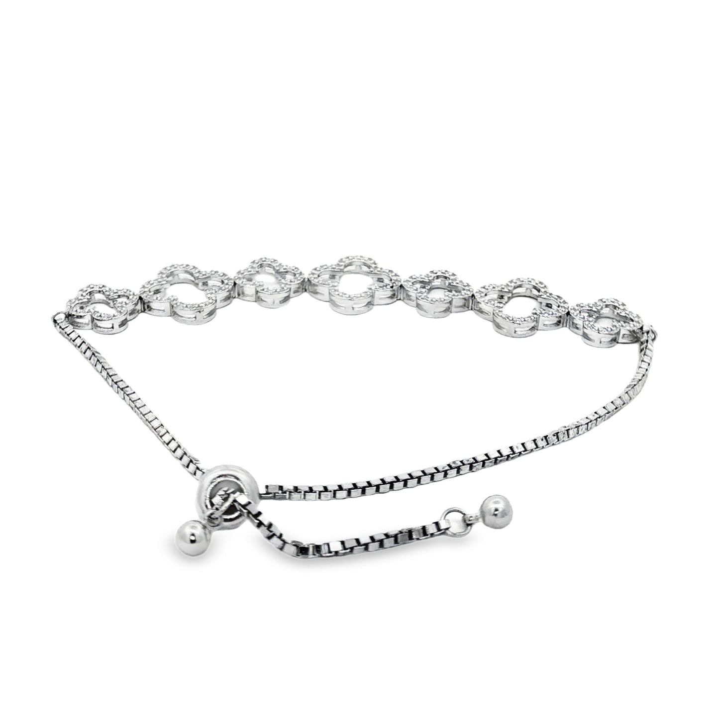 Floral Clover Crystal Bracelet