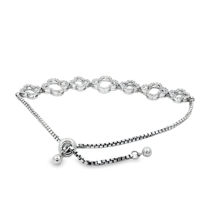 Floral Clover Crystal Bracelet