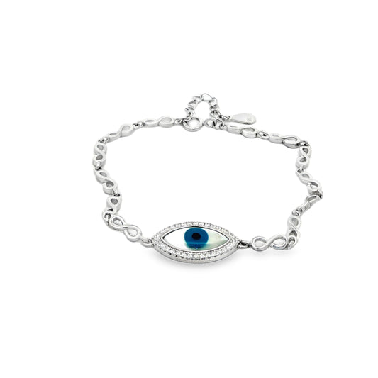 Evil Eye Infinity Charm Bracelet