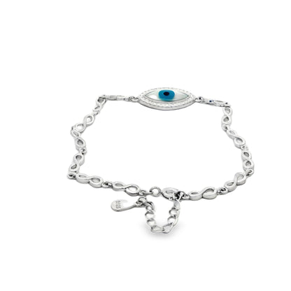 Evil Eye Infinity Charm Bracelet