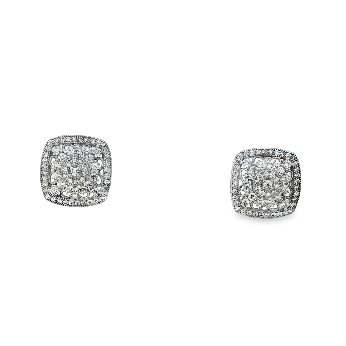 Vintage Bloom Diamond Studs