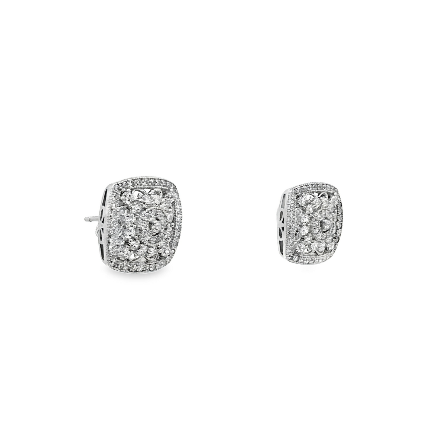 Vintage Bloom Diamond Studs