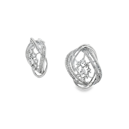 Celestial Orbit Diamond Stud Earrings