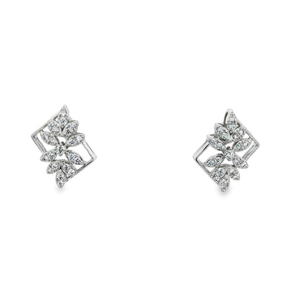 Floral Radiance Frame Earrings