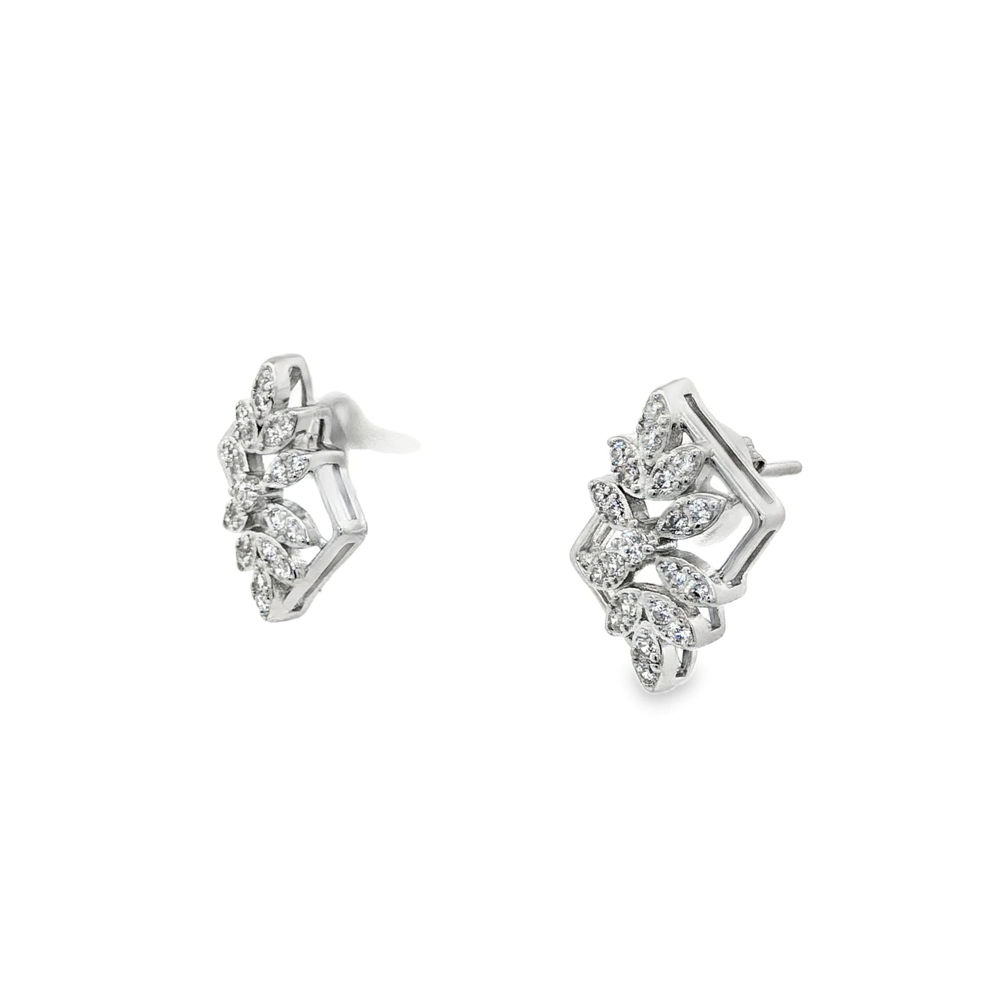 Floral Radiance Frame Earrings