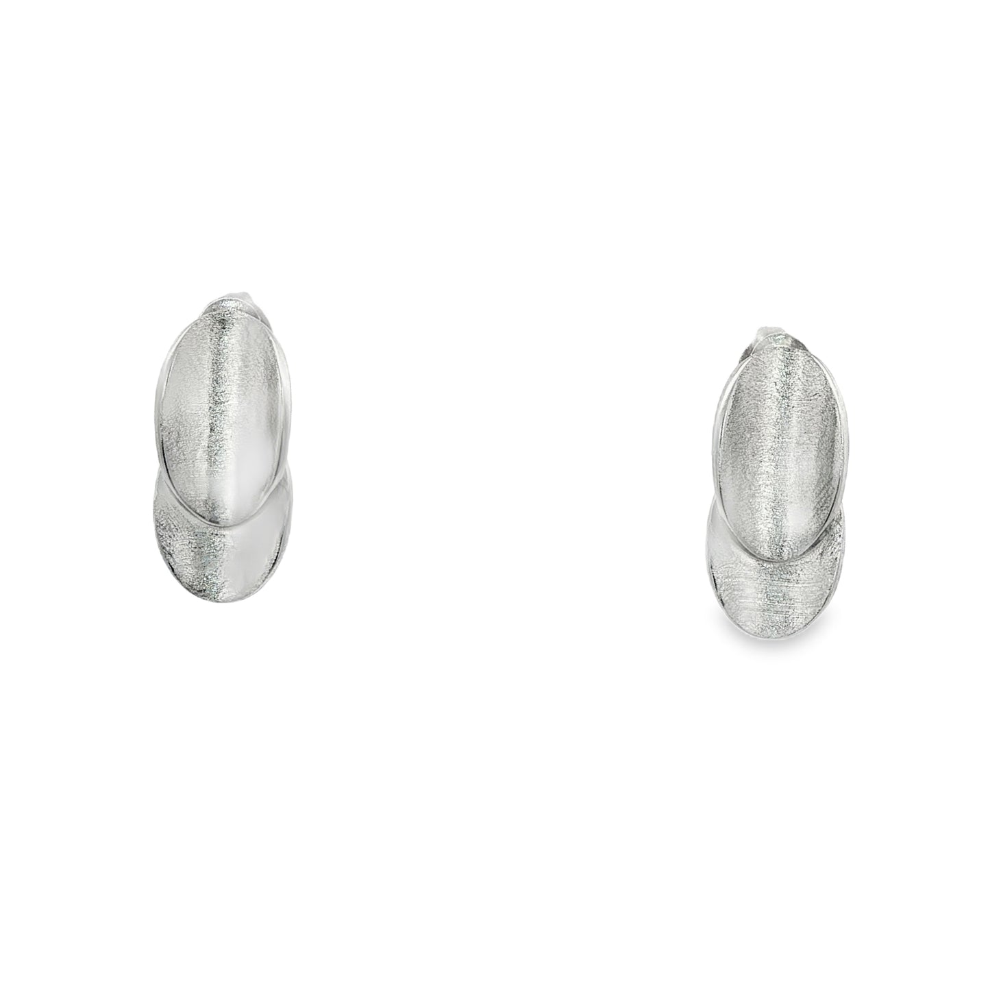 Sculpted Silver Dome Stud Earrings