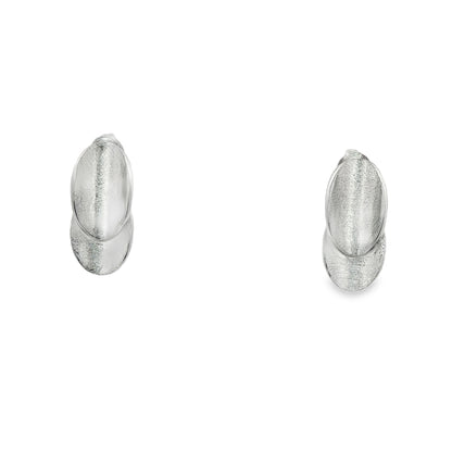 Sculpted Silver Dome Stud Earrings