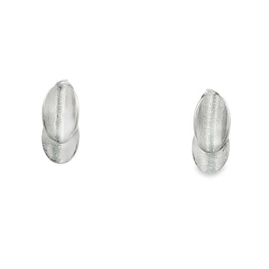 Sculpted Silver Dome Stud Earrings