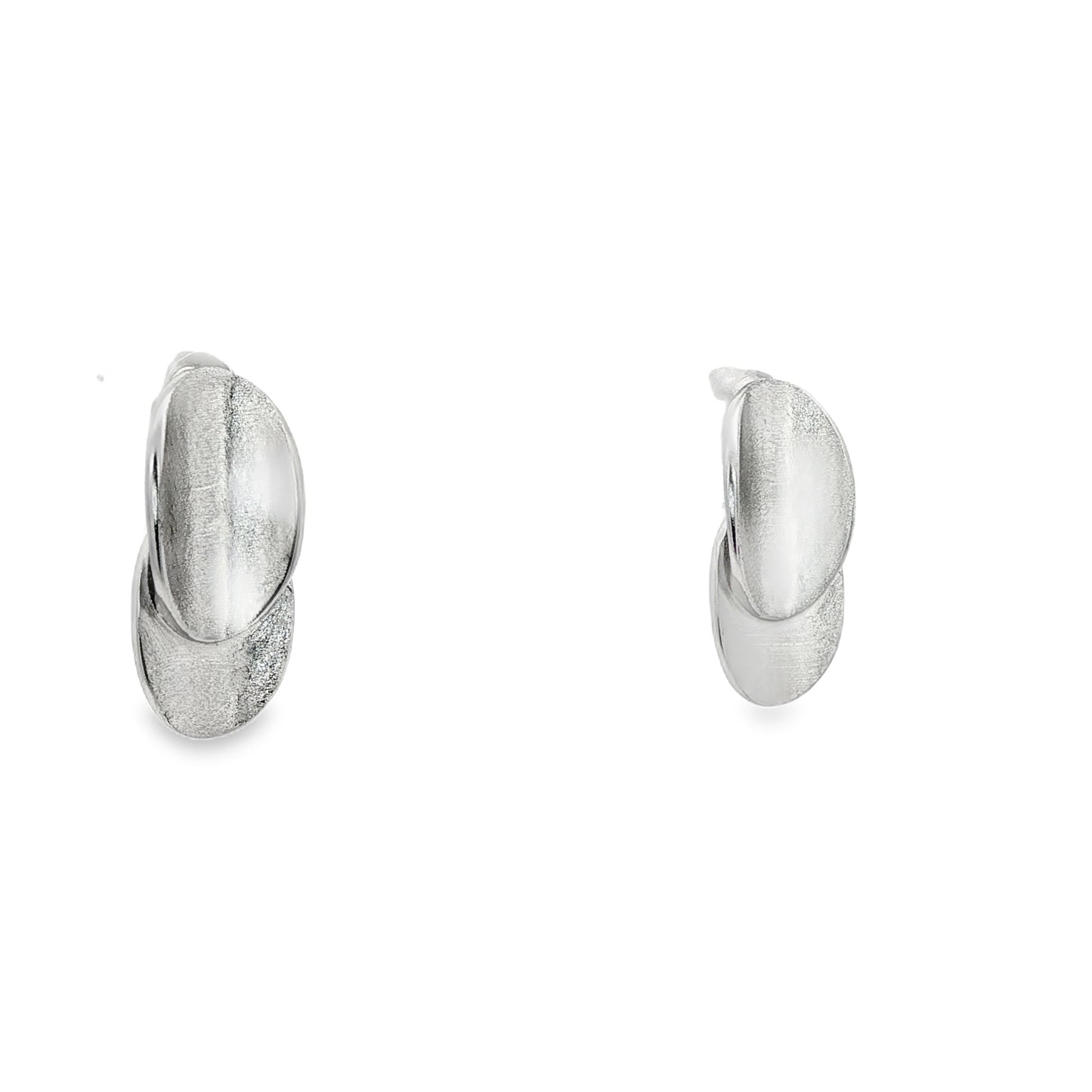 Sculpted Silver Dome Stud Earrings