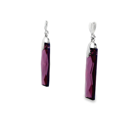Berry Crystal Drop Earrings