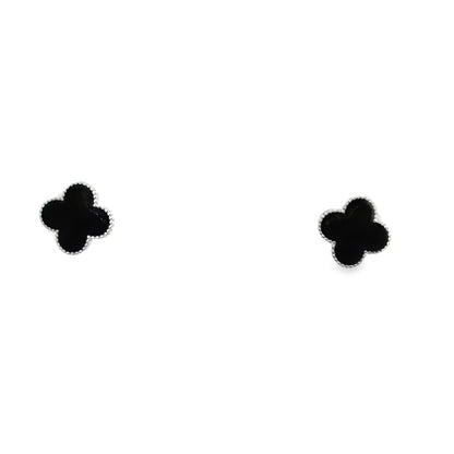 Midnight Clover Stud Earrings
