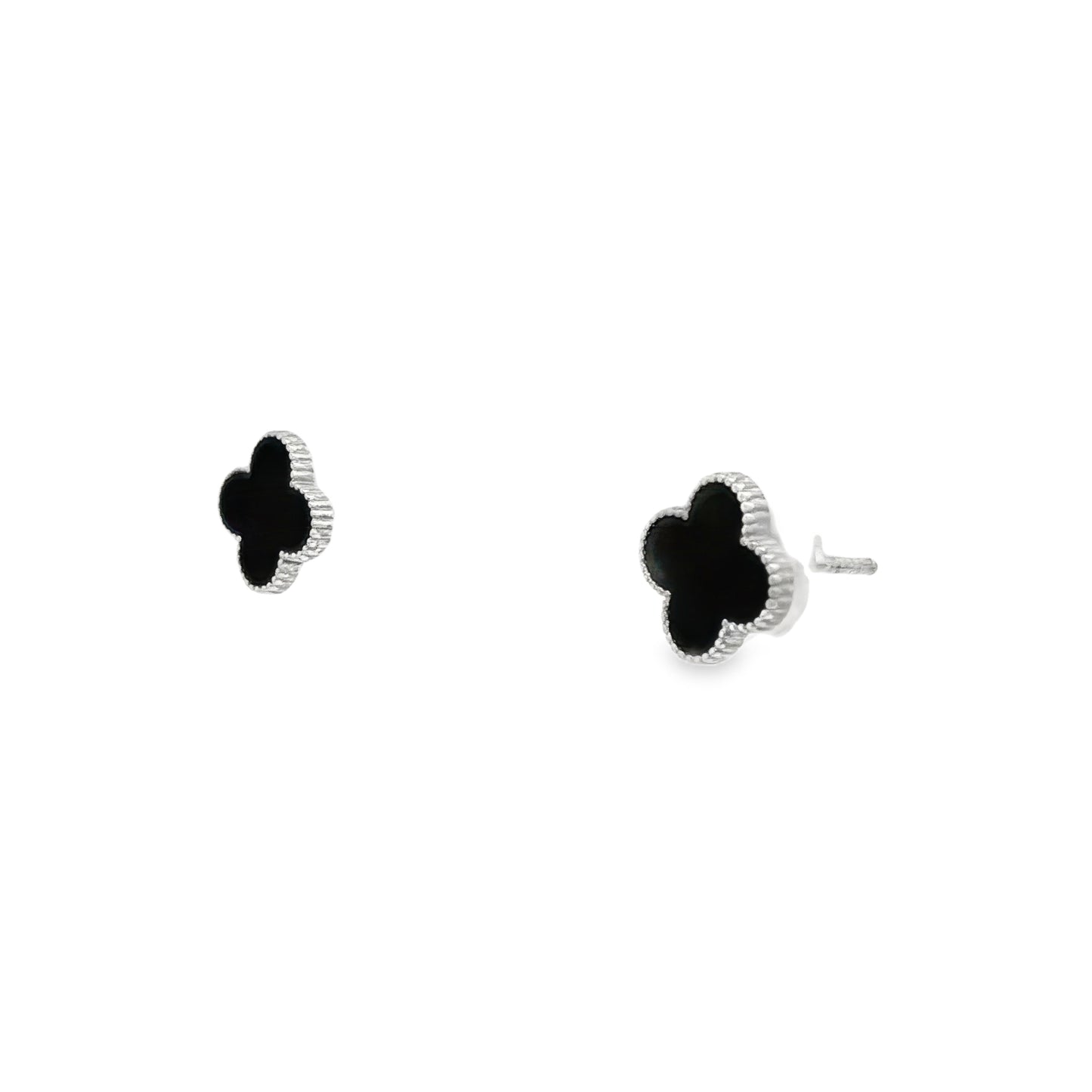 Midnight Clover Stud Earrings