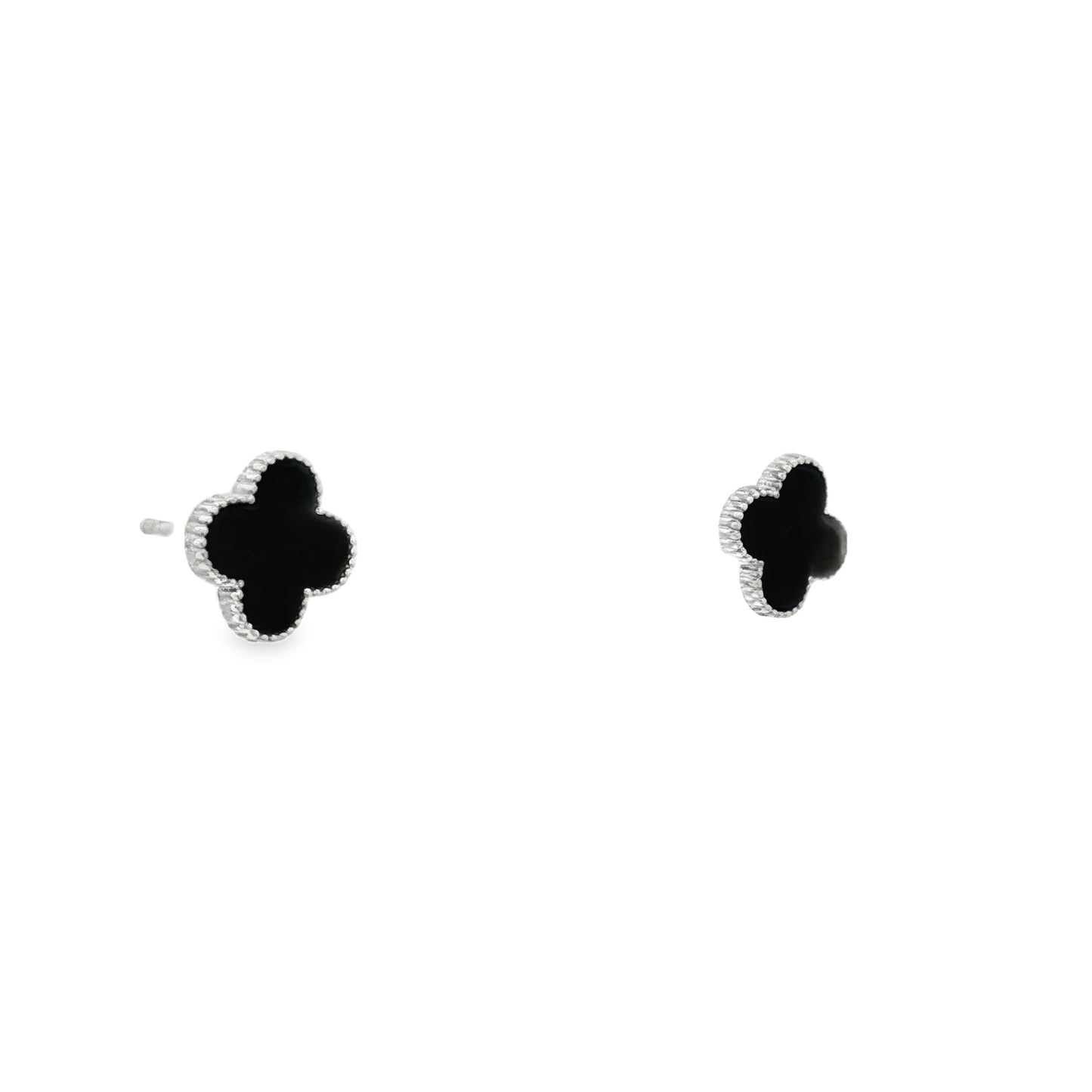 Midnight Clover Stud Earrings