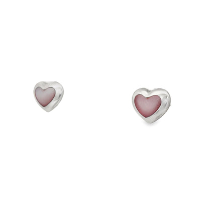 Blush Heart Glow Stud Earrings