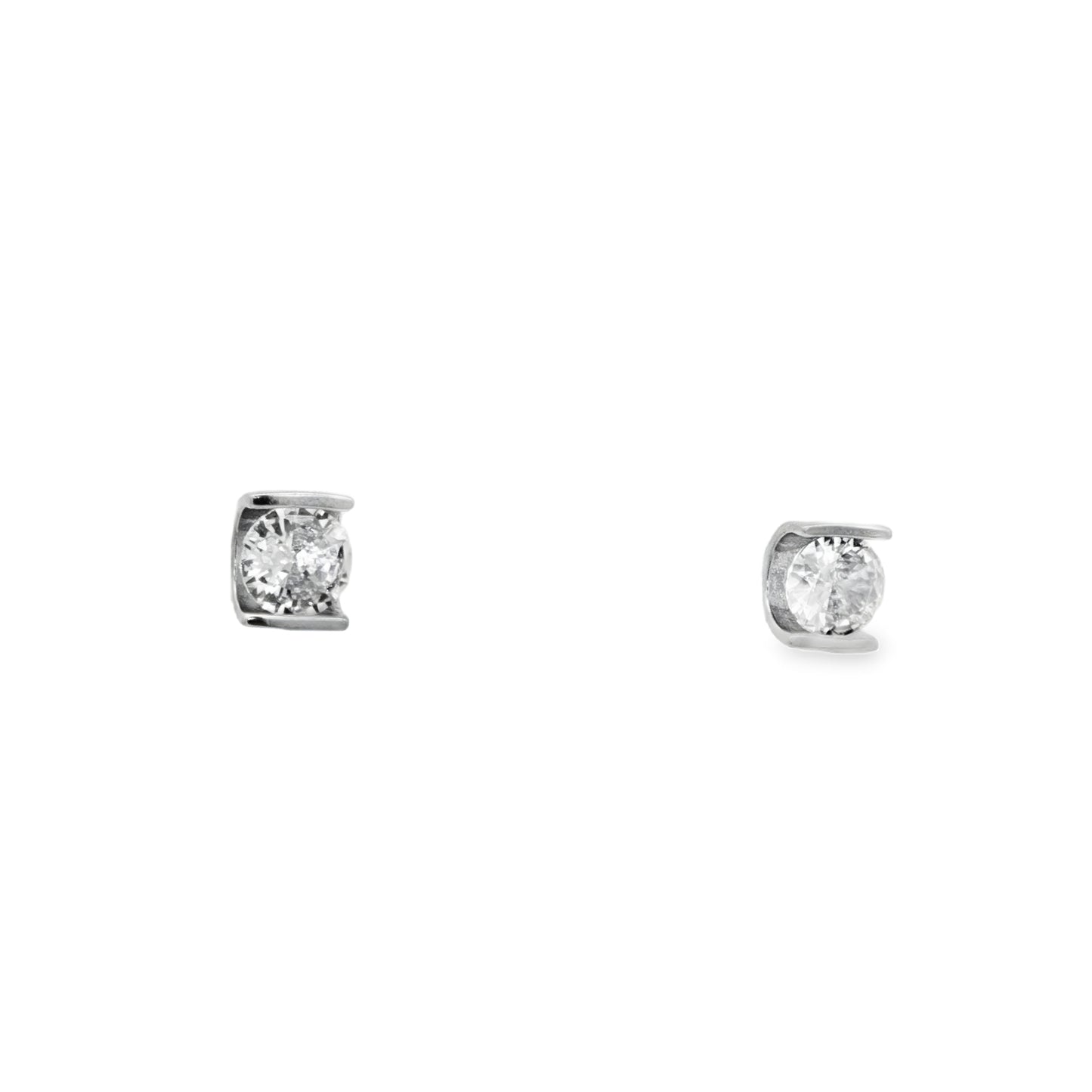 Classic Solitaire Stud Earrings