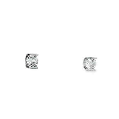 Classic Solitaire Stud Earrings